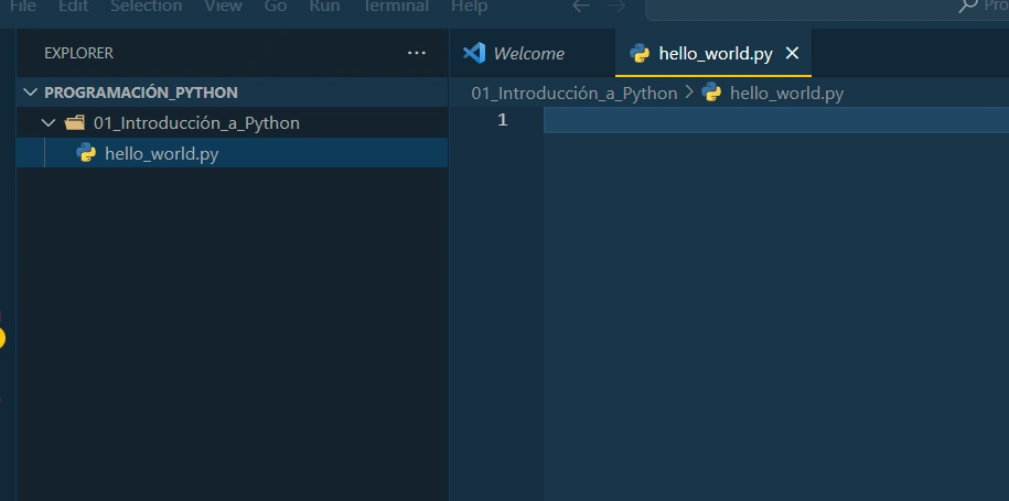 Nuevo documento python