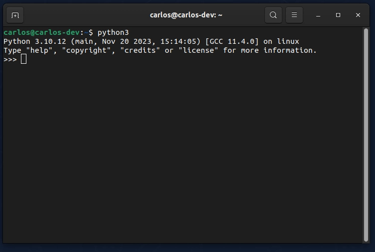 Python desde la teminal de Linux