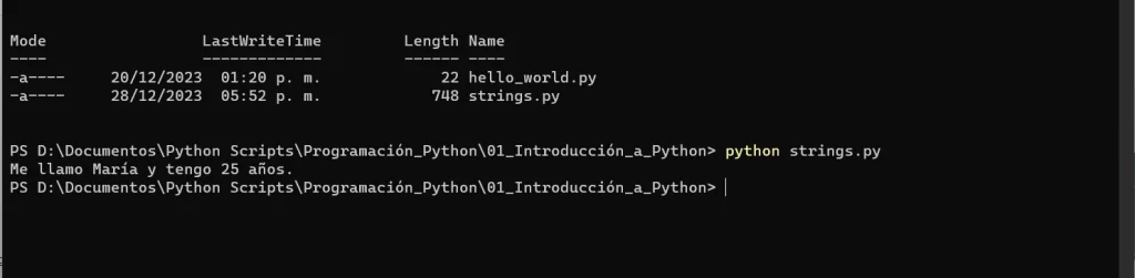 python f-strings powershell