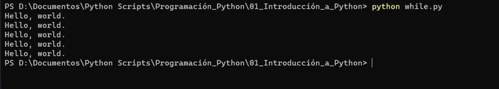 while loop Python